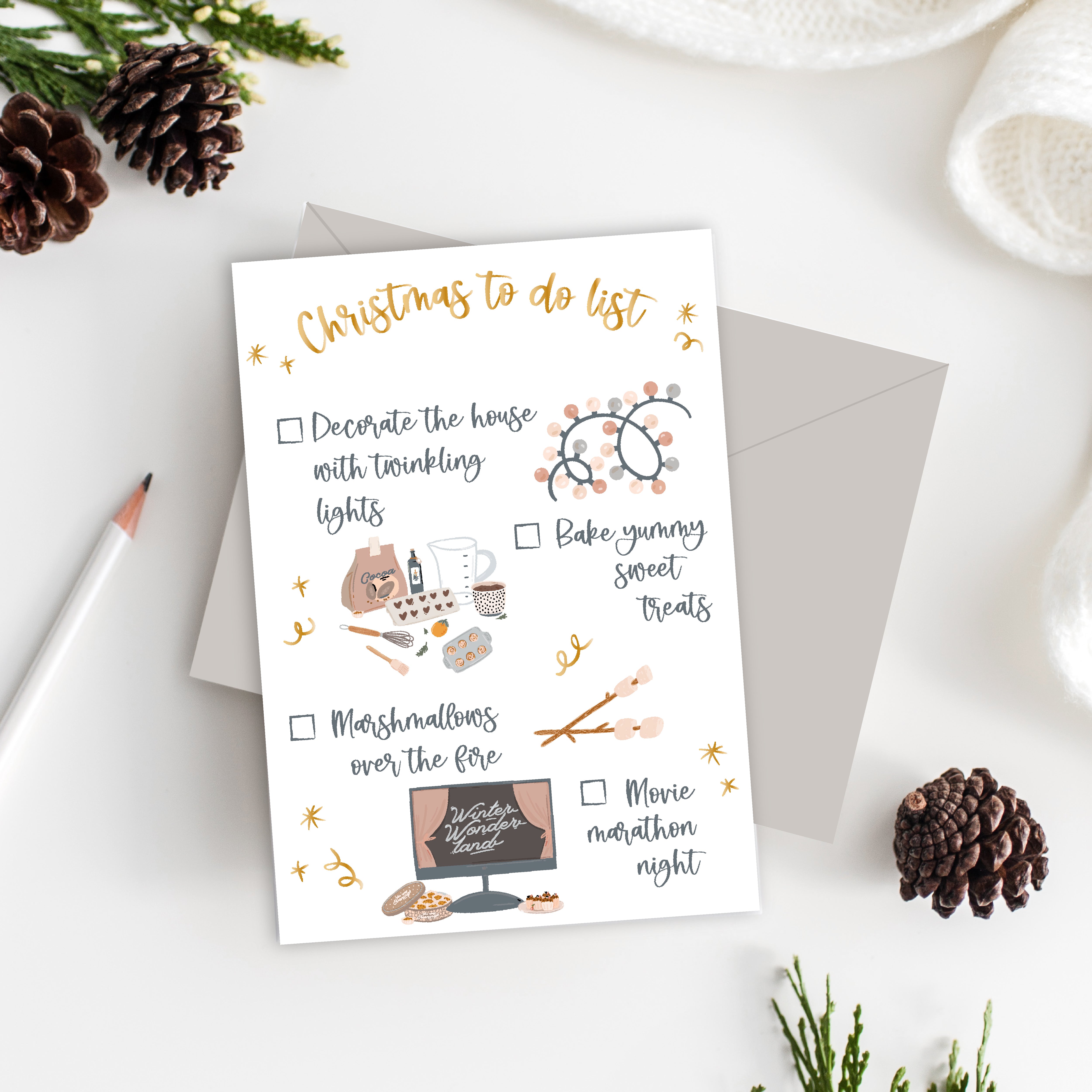 Christmas Festive To Do List Card