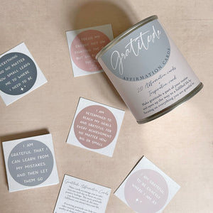 Gratitude Affirmation Cards in a Tin