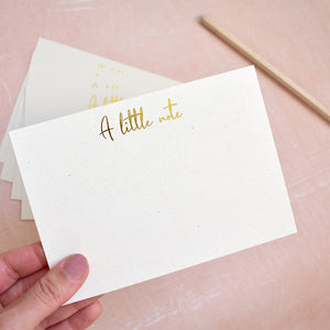 Pack of 8 Gold Foiled note cards