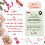 Load image into Gallery viewer, Editable Digital Christmas Letter from Santa with Customisable Nice List Certificate
