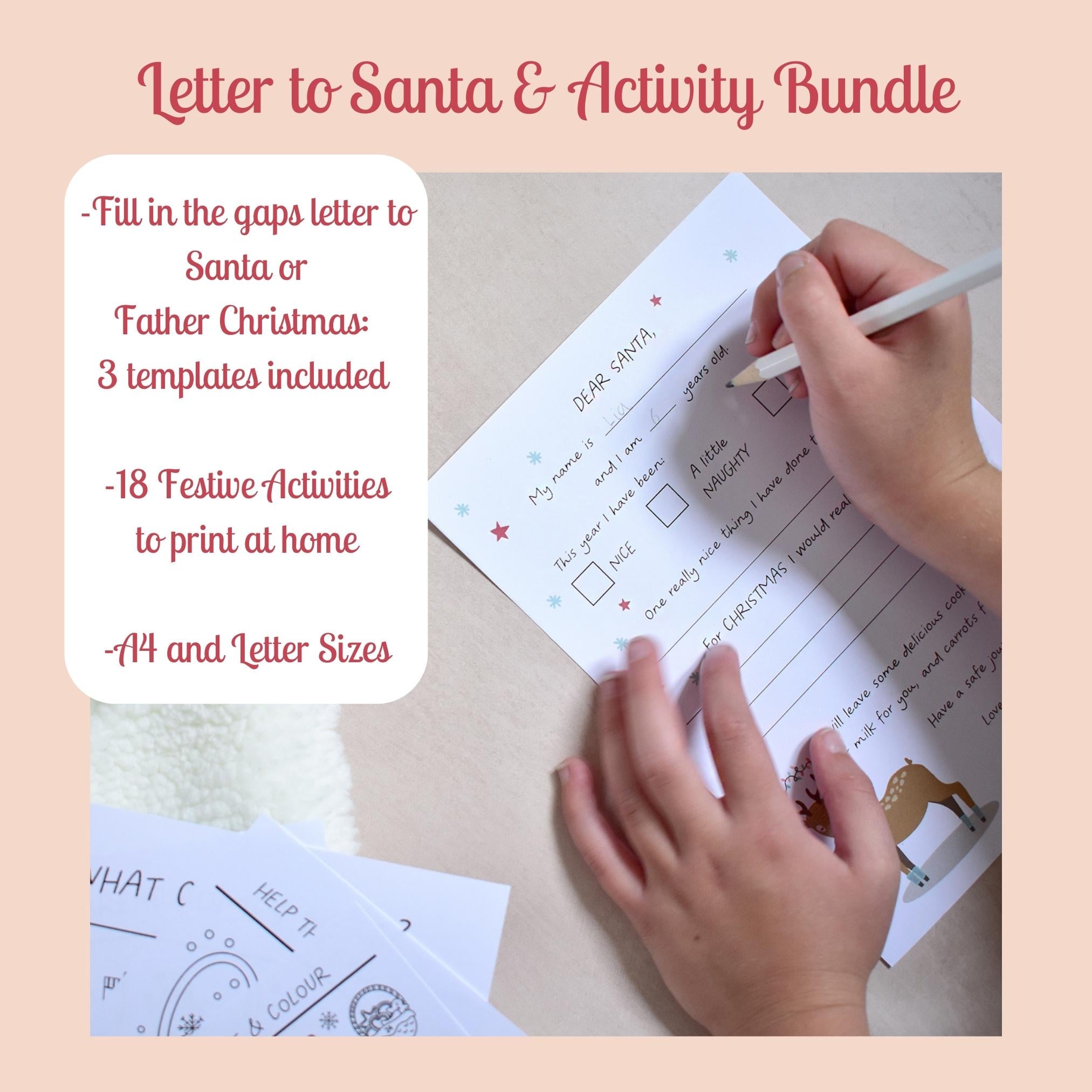 Printable Letter to Santa & 18 Festive Activities