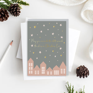 Search the sky Christmas Card Pink