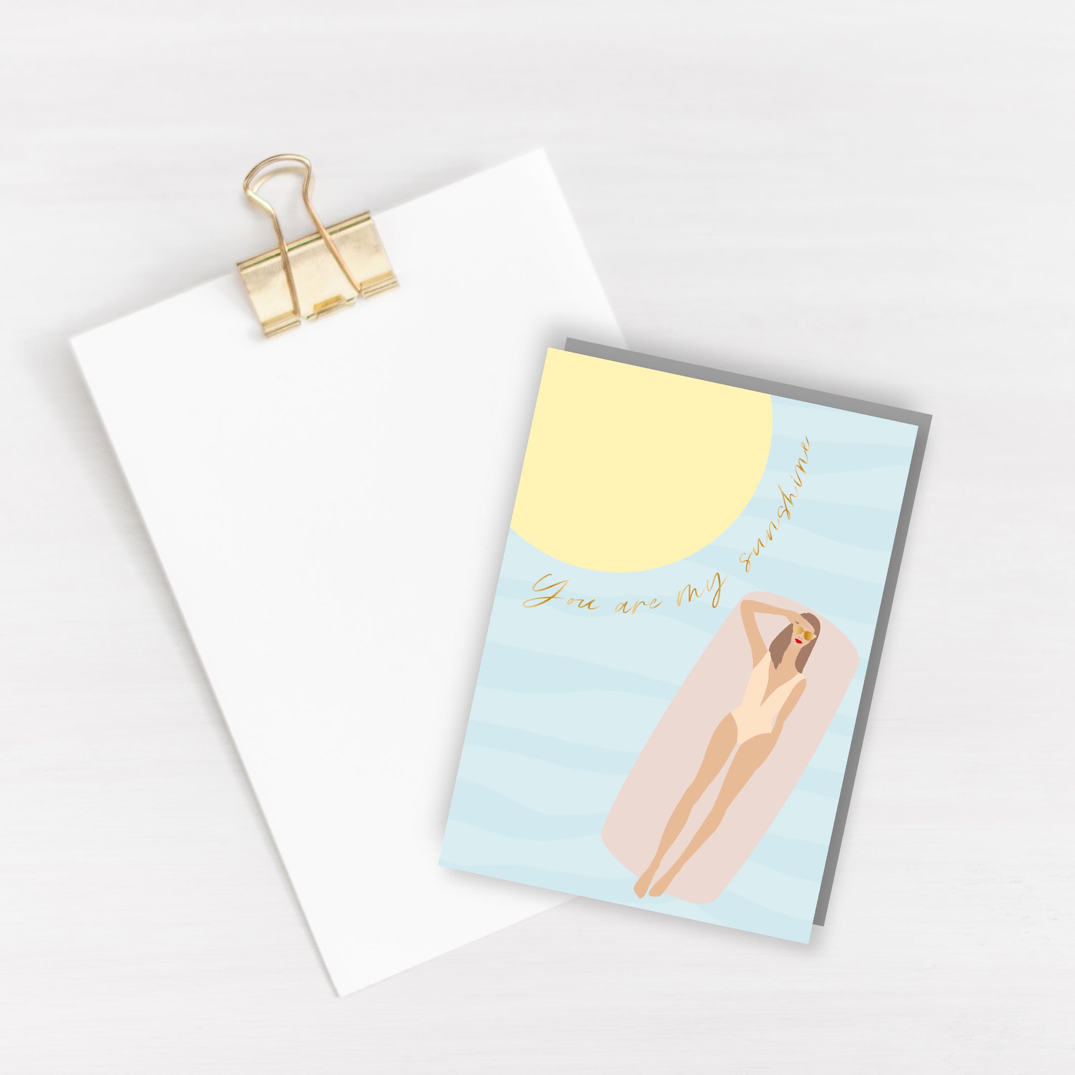 You are my sunshine Card - Gold Foiled
