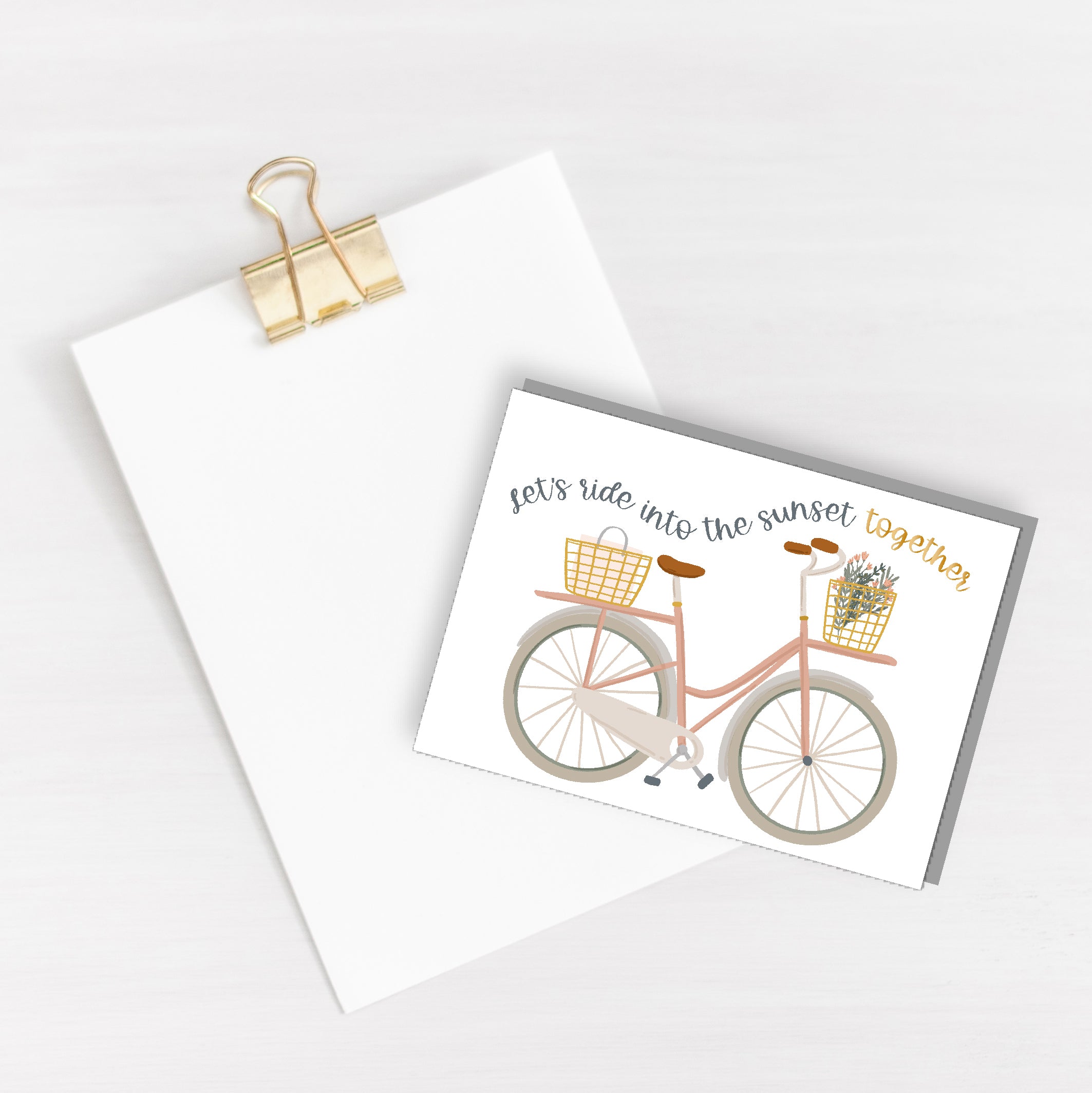 Ride into the Sunset Together Card