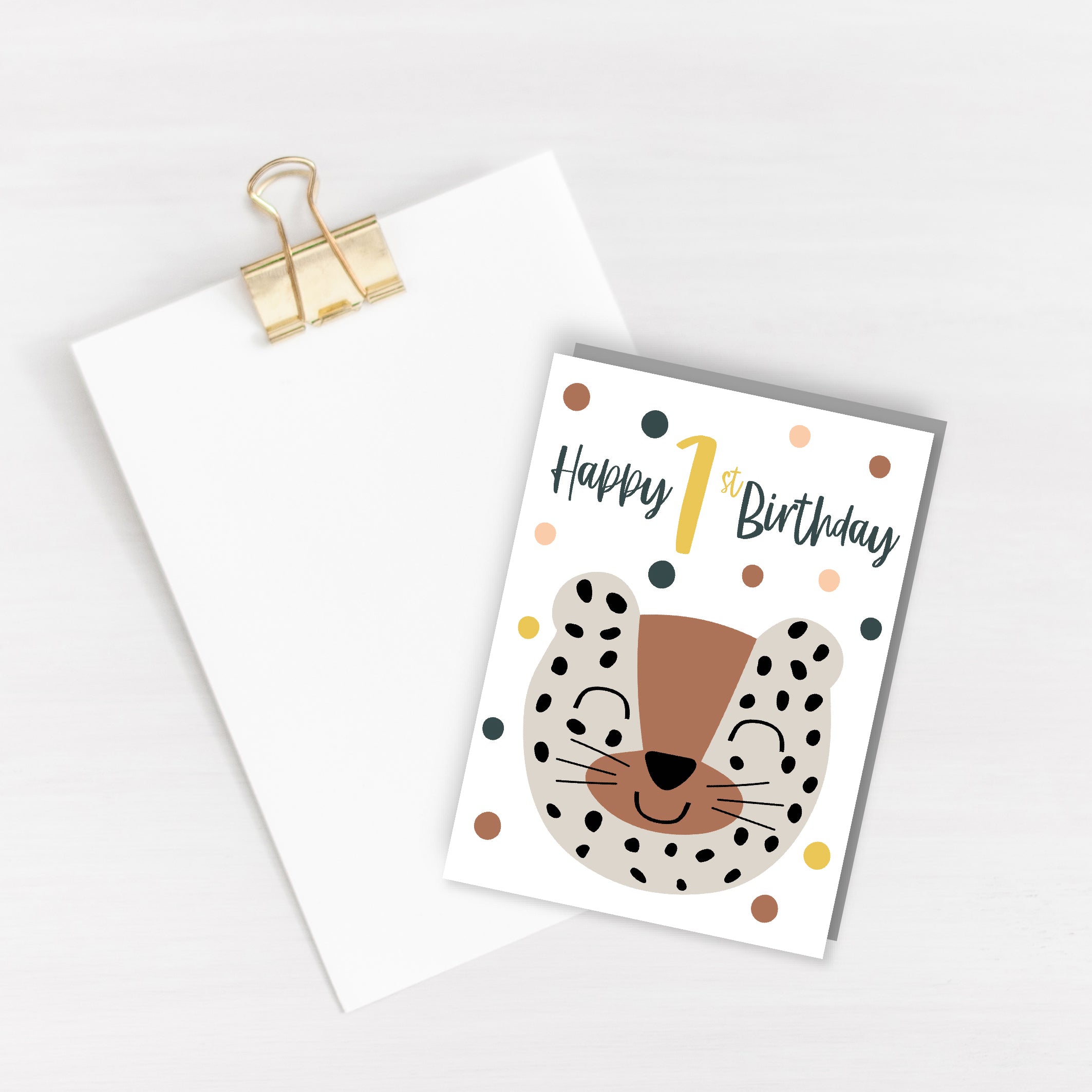 Happy 1st Birthday Tiger Card