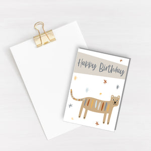 Happy Birthday Card - Tiger