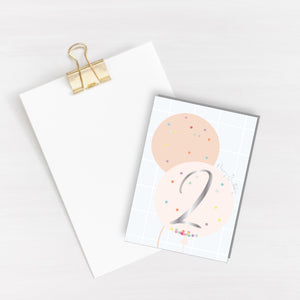 2nd Birthday Balloon Card