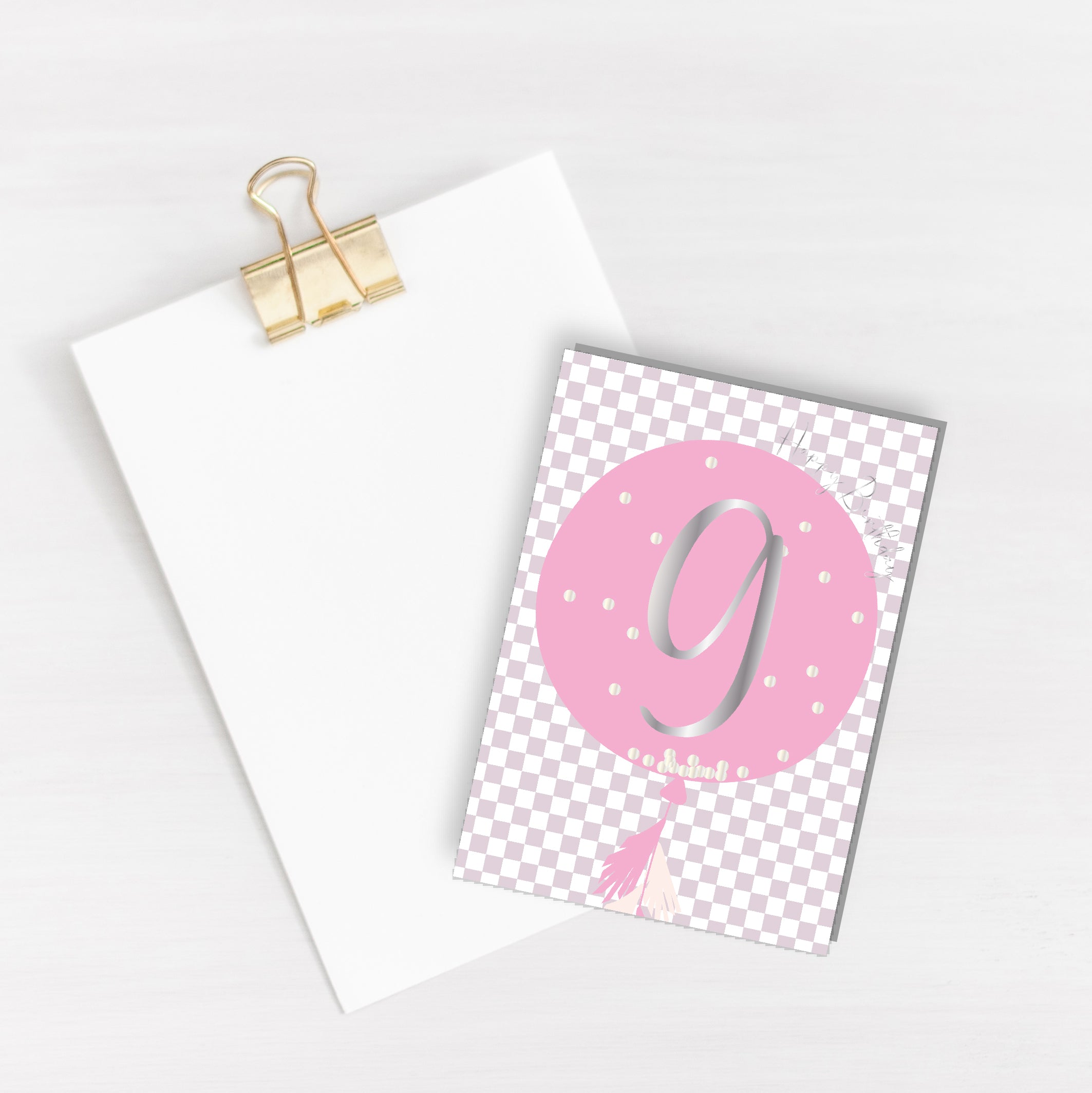 9th Birthday Balloon Card