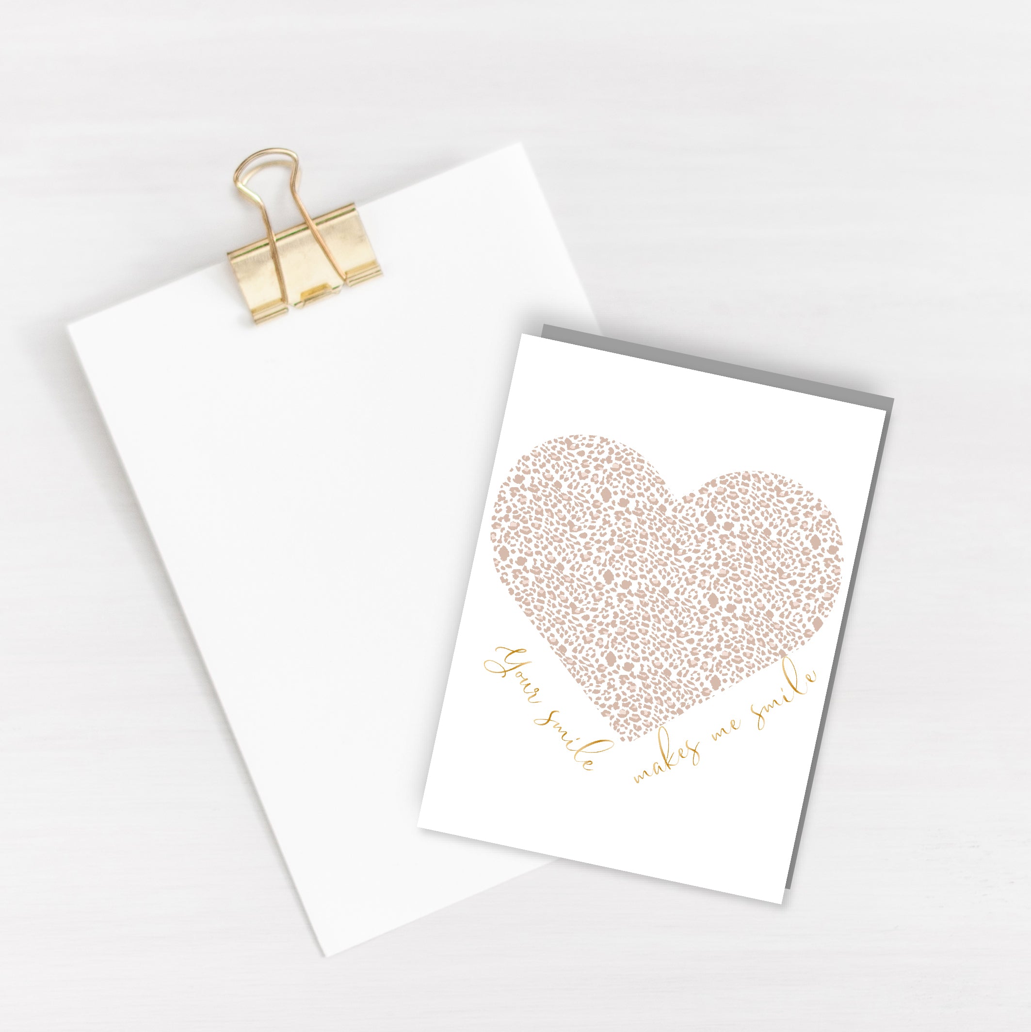 Your smile makes me smile Card - Gold Foiled