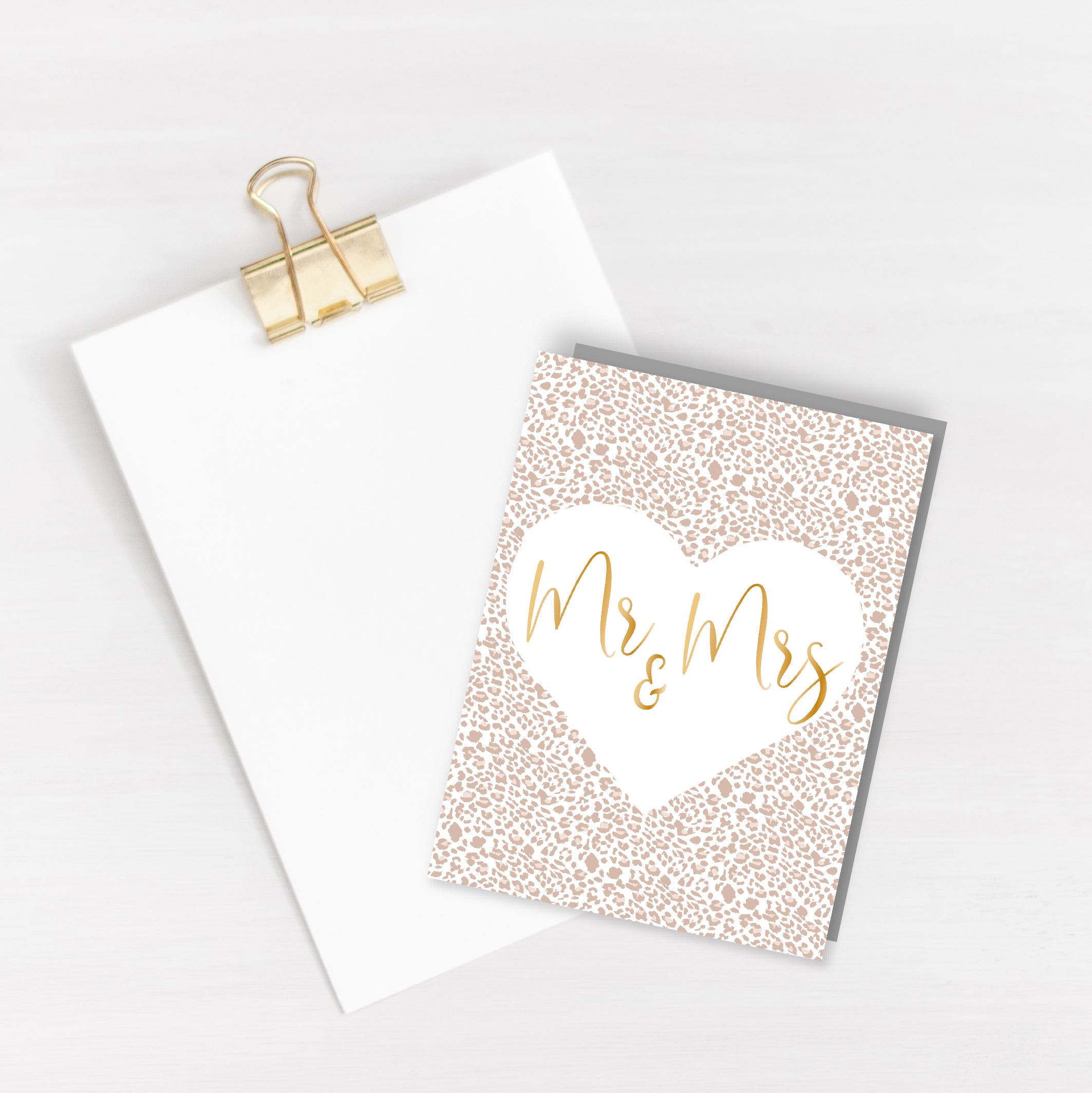 Mr & Mrs Card - Gold Foiled