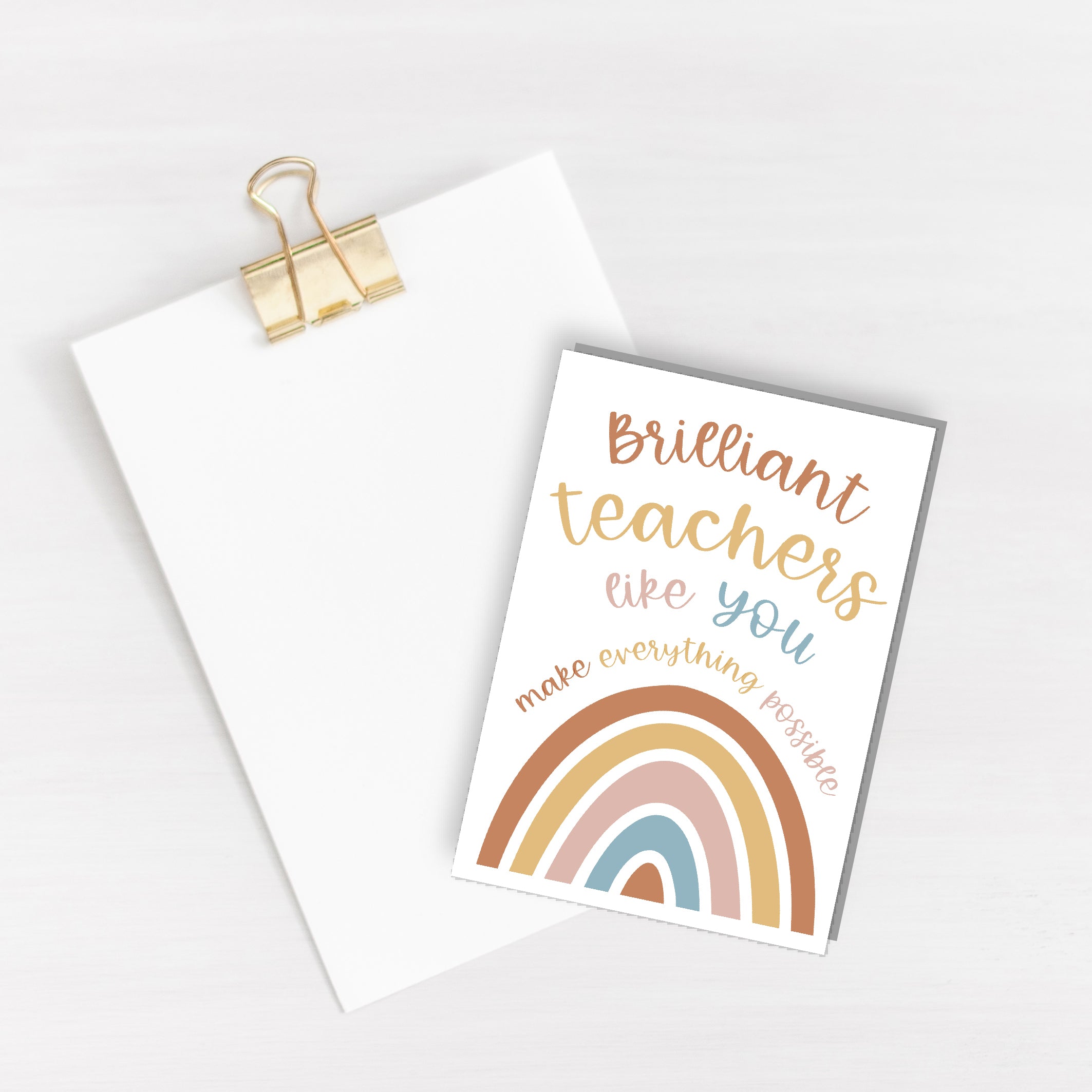Brilliant Teachers Thank You Card