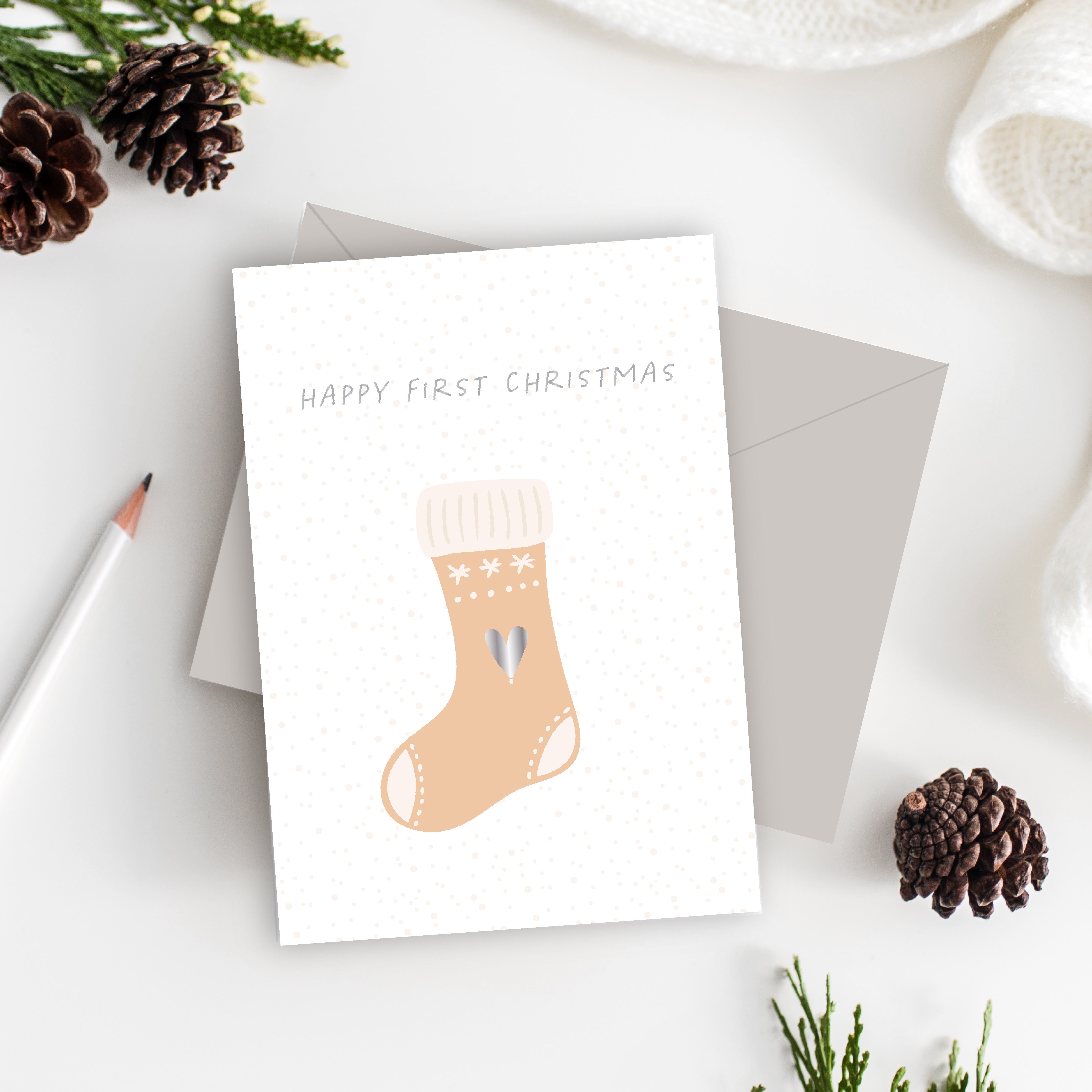 Happy First Christmas Baby Card
