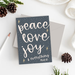Peace, Love and Joy Christmas Card