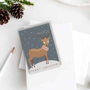 Pack of 8 mini Christmas Cards - Reindeer