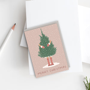 Pack of 8 mini Christmas Cards - Christmas Tree
