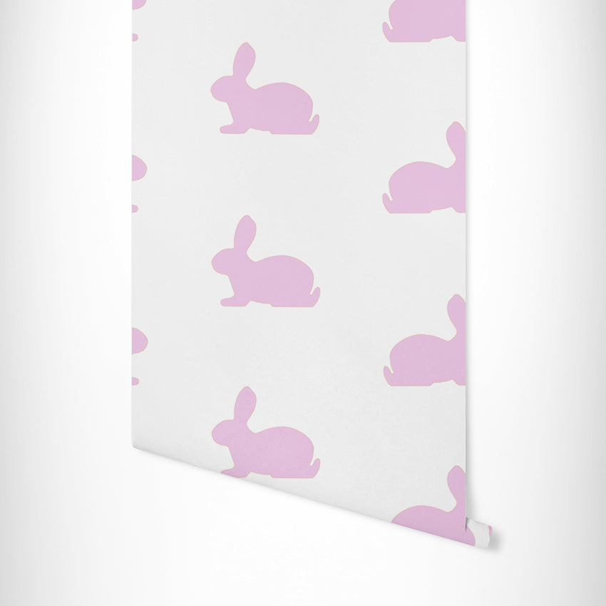 Bunnies Wallpaper - Pink