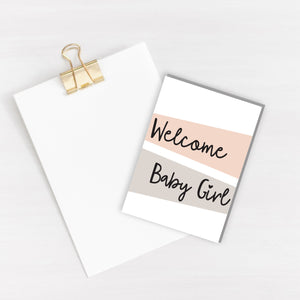 Welcome Baby Girl Card