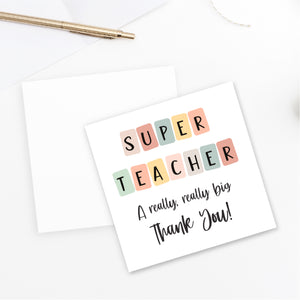 Super Teacher Card