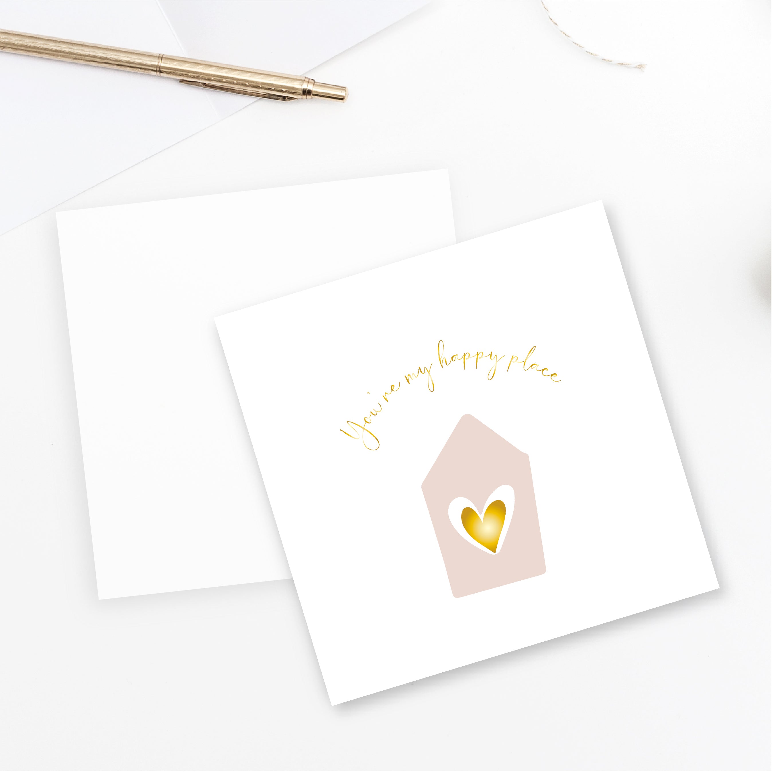 You're my happy place Card - Gold Foiled