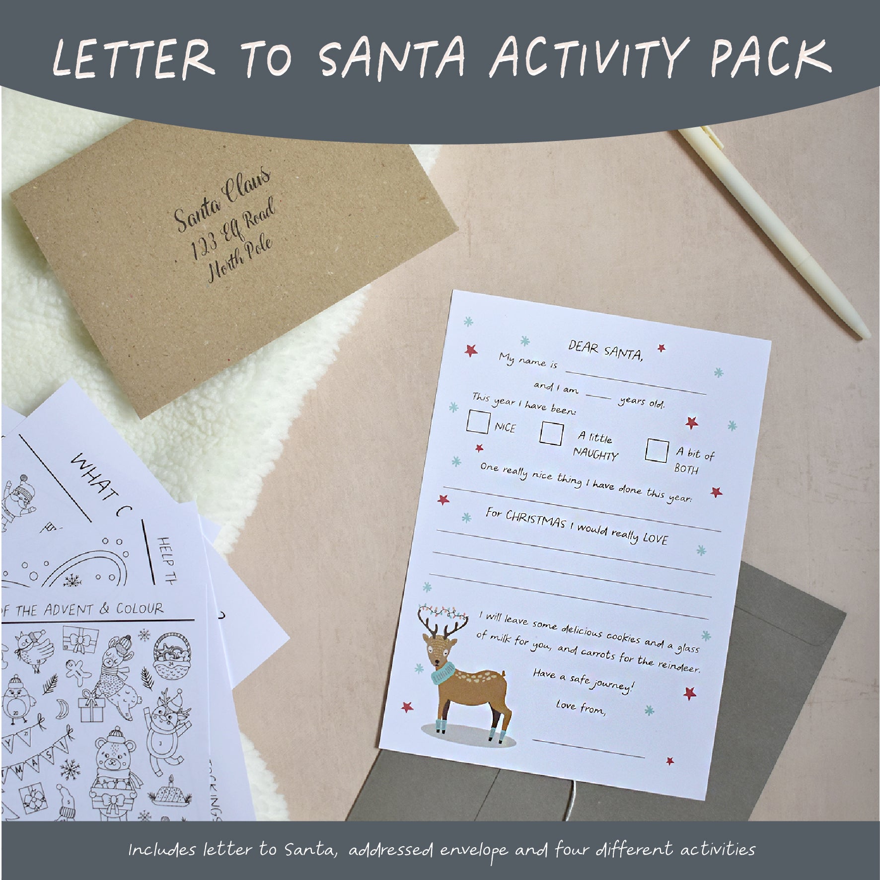 Letter to Santa Activity Pack