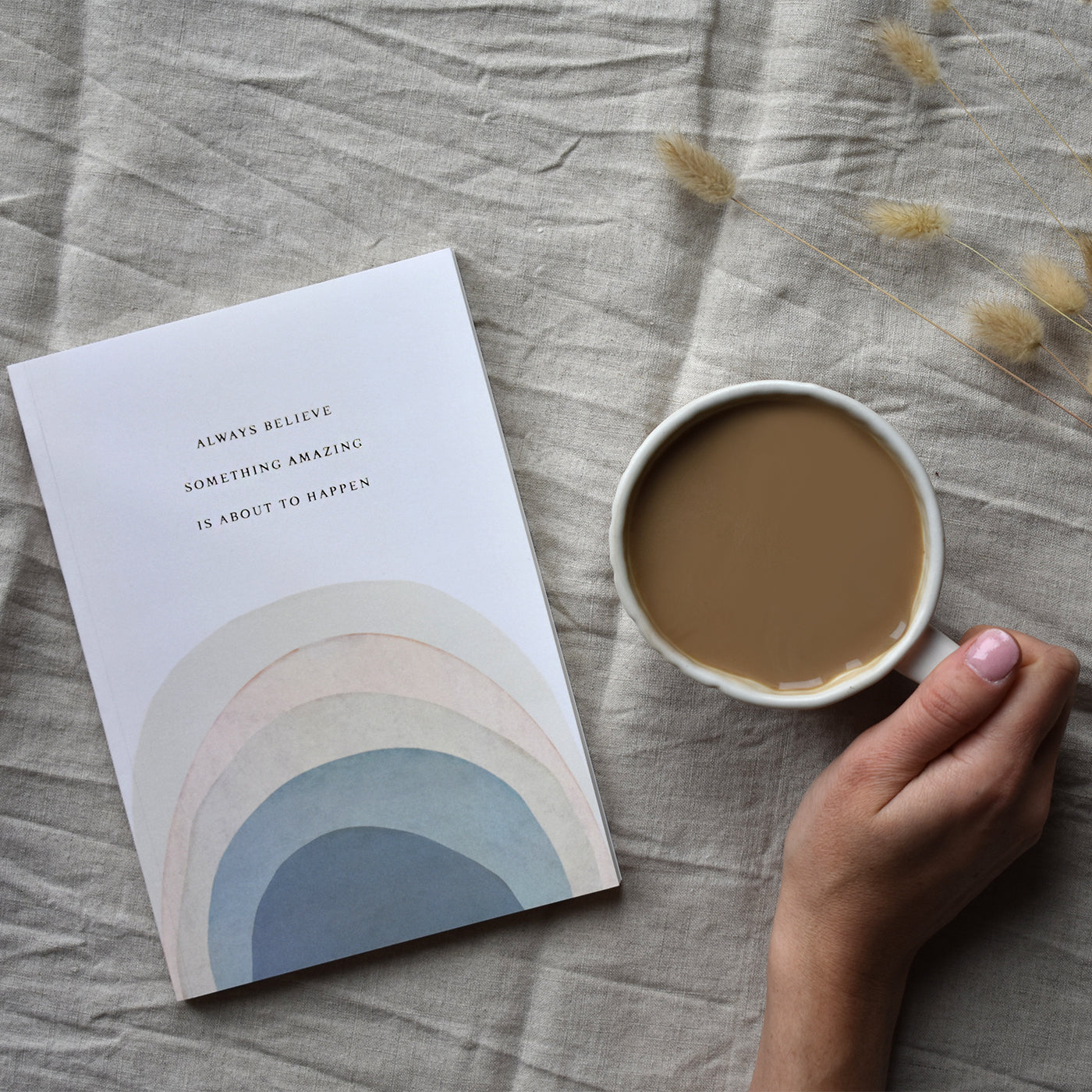 A5 Notebook Rainbow 'Always Believe' Gold Foiled