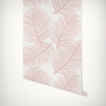 Load image into Gallery viewer, Palm Leaf Garden Wallpaper - Blush
