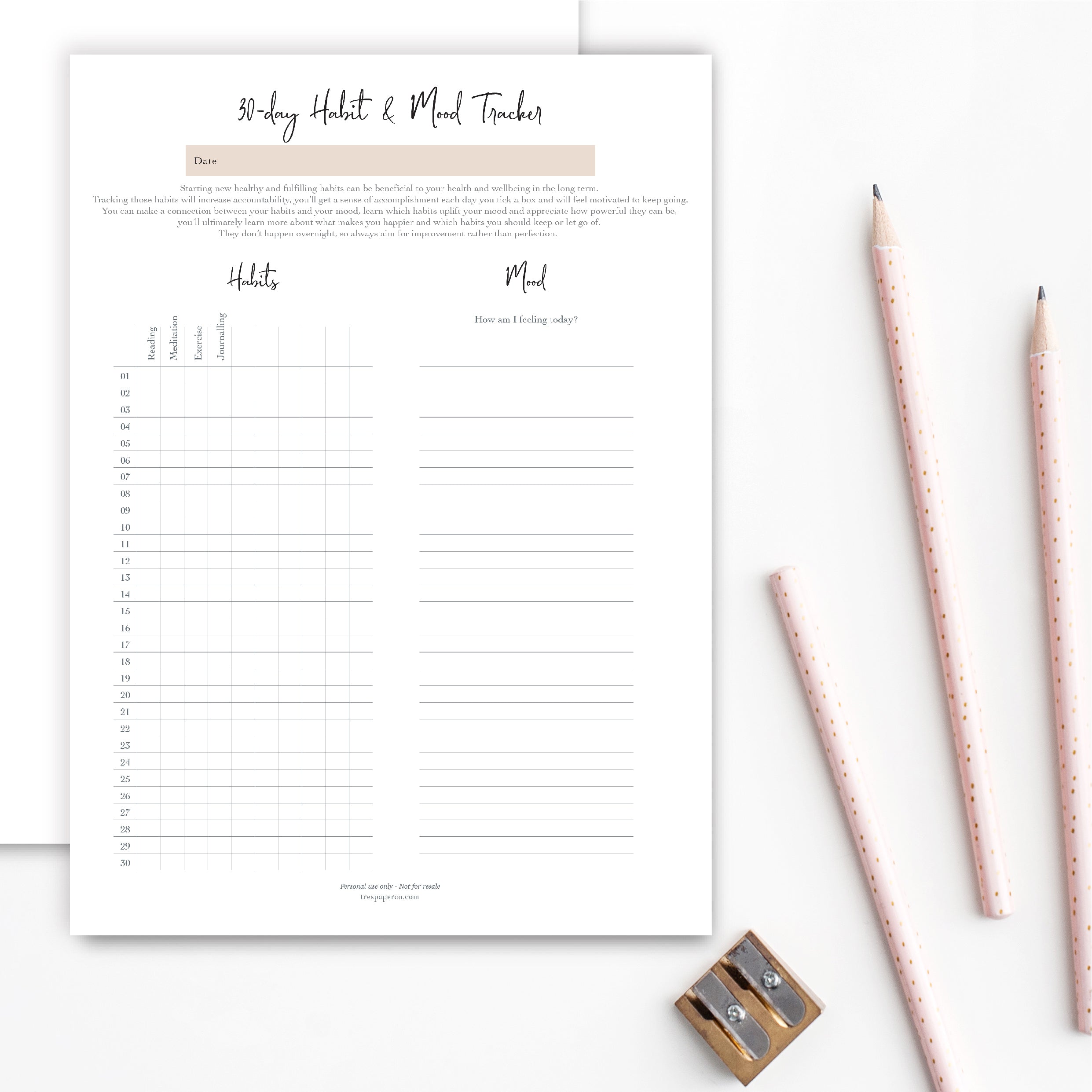 Free Download - Habit  Mood Tracker