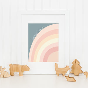 Rainbow Shine Bright Print - Customise your own