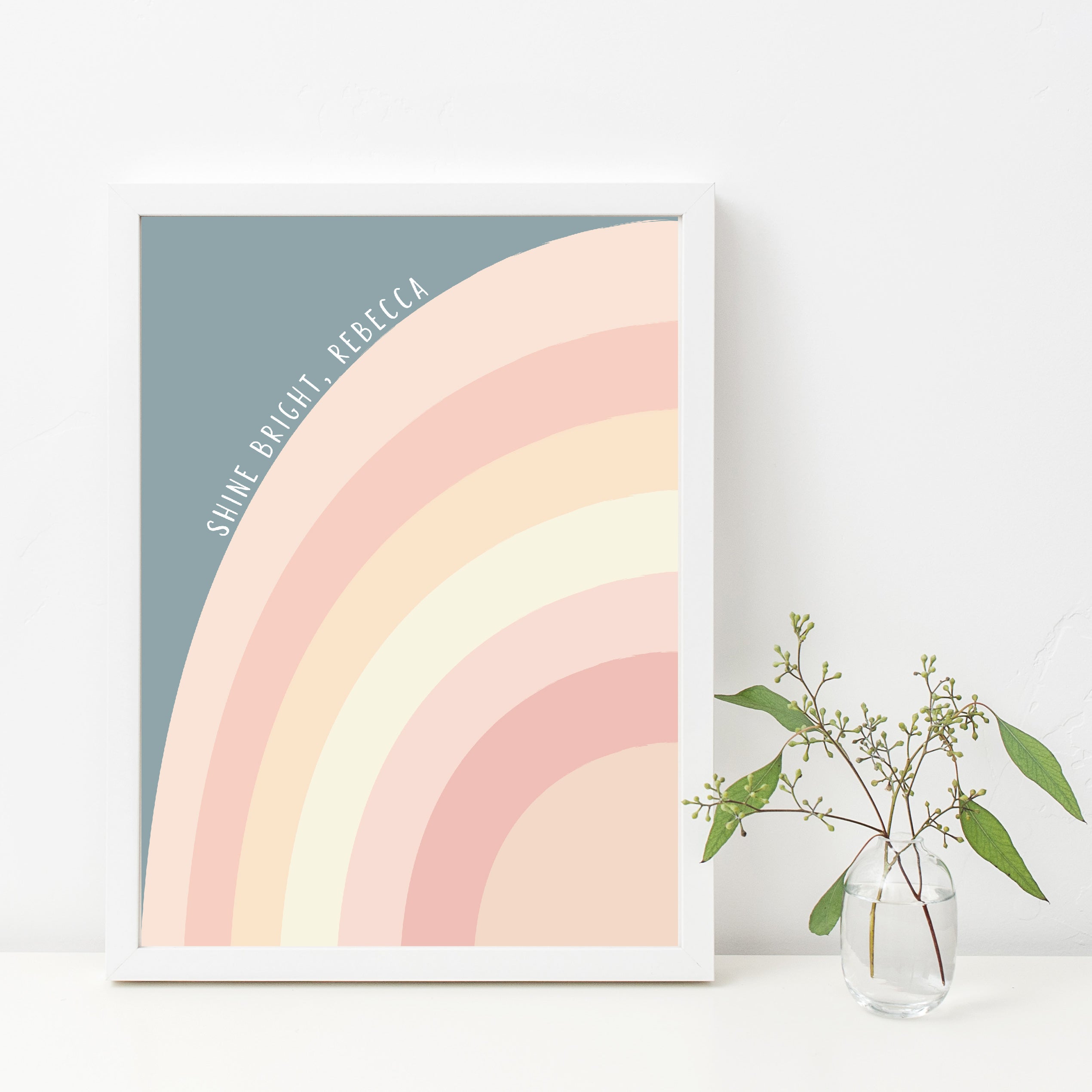 Rainbow Shine Bright Print - Customise your own