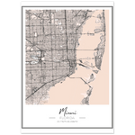 Load image into Gallery viewer, Miami Map Print - Premium Matte Paper Poster
